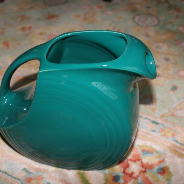 Fiesta Fiestaware EVERGREEN Disk Disc Pitcher Brand New Old Stock From The Bon-Ton Department Store - BEAUTIFUL!