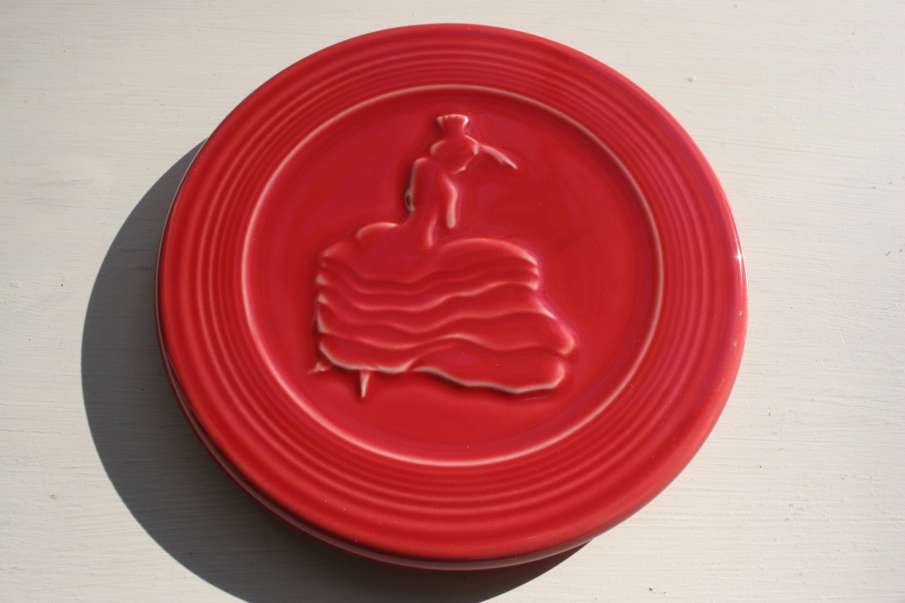 Fiestaware Fiesta Scarlet Red 6 Inch Dancing Lady Trivet Brand New