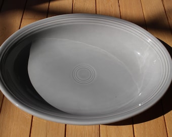 Fiesta PEARL GRAY 12" Oval Vegetable Bowl New Old Stock