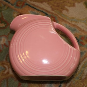 Fiesta Fiestaware ROSE Pink Small (Juice) Disk Disc Pitcher Beautiful Condition!