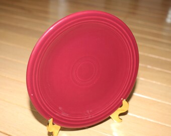 Fiesta Cinnabar Maroon Bread Plate: 6 1/8 Inch New Old Stock