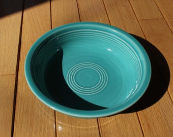 Fiesta TURQUOISE Cereal Bowl GENTLY Used Medium 19 Ounce Size