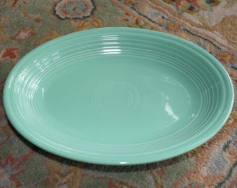 Fiestaware Seamist Green Medium Platter: Retired Glaze, New Old Stock