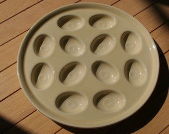 Fiestaware Ivory Glazed Egg Tray - Holds 12 Eggs