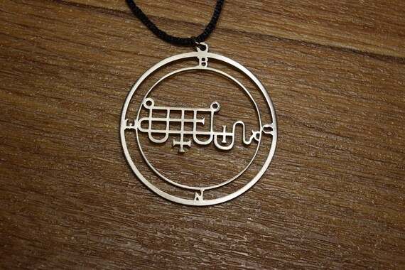 Sceal Sigil Of Bune Necklace Satan Necklace Lesser Key Demon Seal Pendant Goetia Necklace Lemegeton Jewelry Seal Lucifer Sigil Of Demons