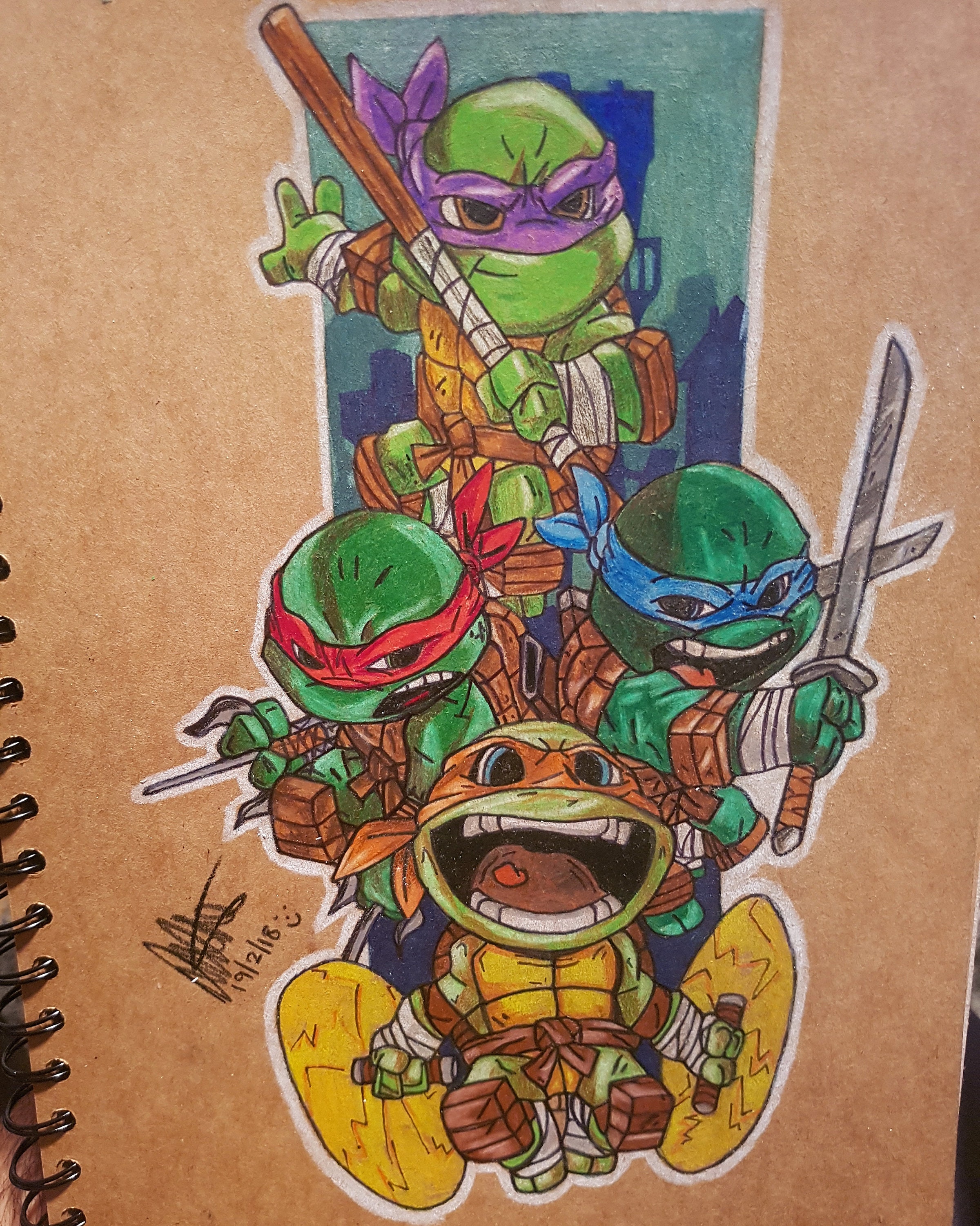 Ru Museum Verbazingwekkend Tekening Teenage Mutant Ninja turtles - Etsy Nederland