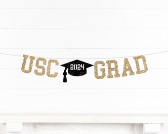 College grad banner, Custom college banner, Grad banner 2024, custom glitter banner, personalized grad banner, graduation banner 2024