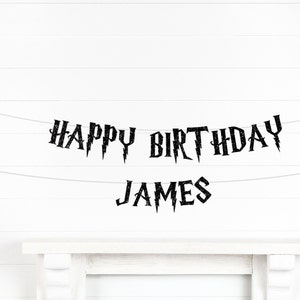 Happy Birthday Wizard Banner, Custom Banner, Wizard party, Wizard theme banner, Wizard Engagement, Wizard Party Banner, Wizard Party Decor