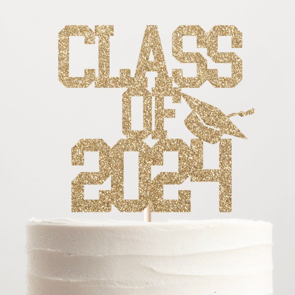 Class of 2024 cake topper, 2024 cake topper, 2024 graduation party decorations, grad cake topper, 2024 graduation decorations, grad decor