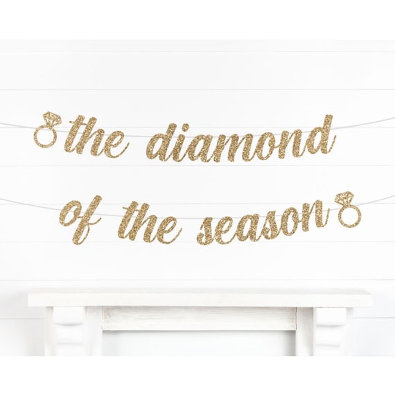 Bridgerton party decor, The Diamond of the season, Bridgerton Bridal shower, Bridgerton Bachelorette party, glitter banner, party decor