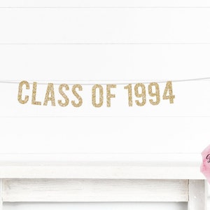 Class reunion banner, class reunion decorations, class of 1994, 20 year reunion, 30 year reunion, 40 year reunion, party decorations