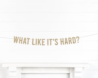 Like it's hard banner, law school grad banner, law school acceptance, lawyer graduation, funny grad decor, grad banner, Class of 2025 banner