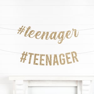 teenage birthday, teenager birthday banner, official teenager, thirteenth birthday, thirteenth party, teen party, teen party banner