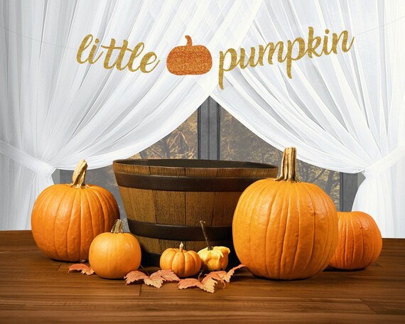 Little Pumpkin Banner Little Pumpkin Baby Shower Little Pumpkin Decorations Little Pumpkin Birthday Decor Fall Baby Shower Decor