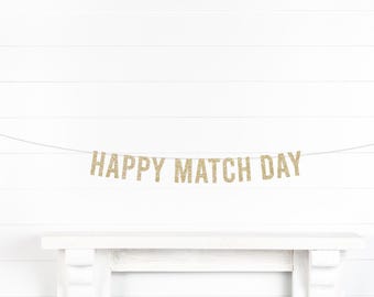»It’s A Match« Banner – Glitzer-Deko Für Match Day, Medizinschule, Abschluss – Schwarzer Glitzer