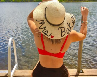 Personalized beach hat