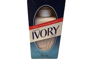 Vintage 80's Ivory Liquid Soap Decorator Color Pump Bottle 9 Fl Oz Deadstock New