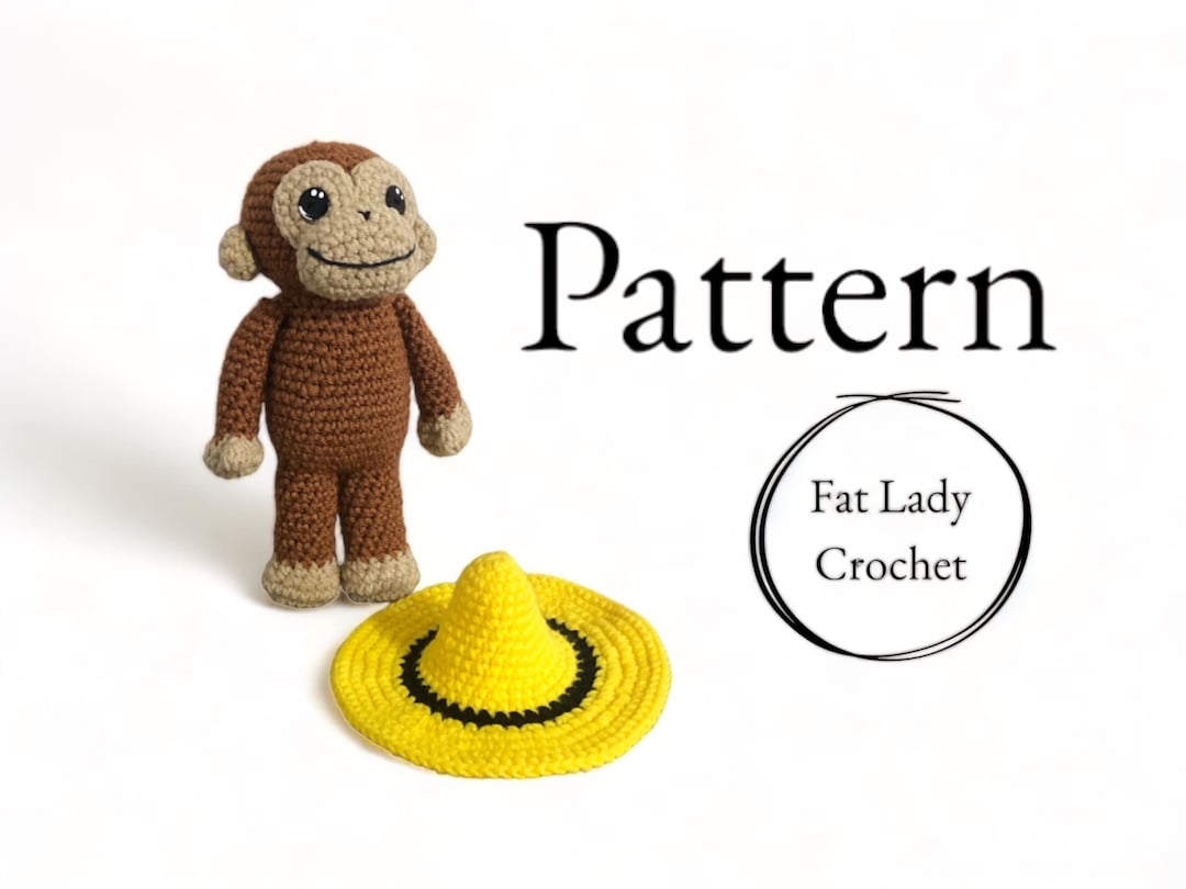 Patrón de crochet de Jorge el curioso y su sombrero amarillo (PDF