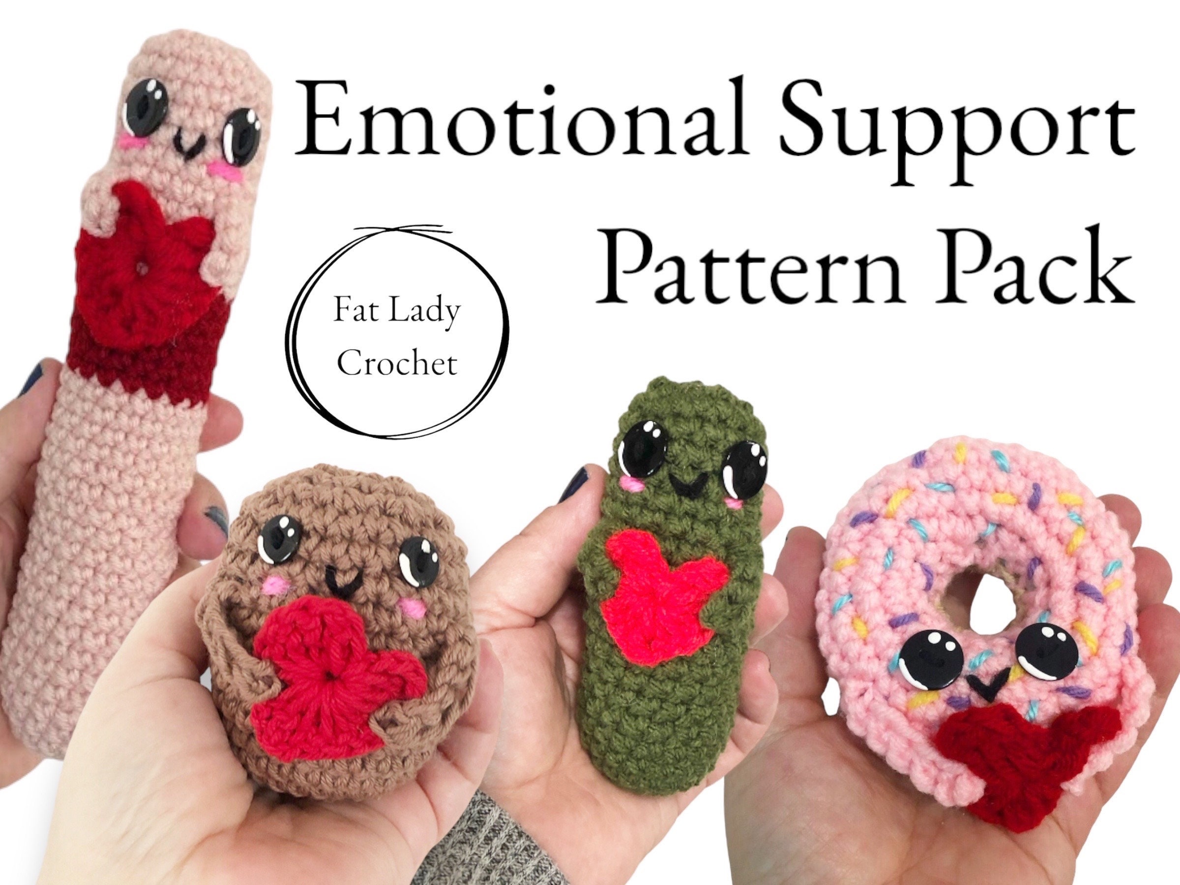 Webekittys make for Emotional Support pickle - No Sew Pattern
