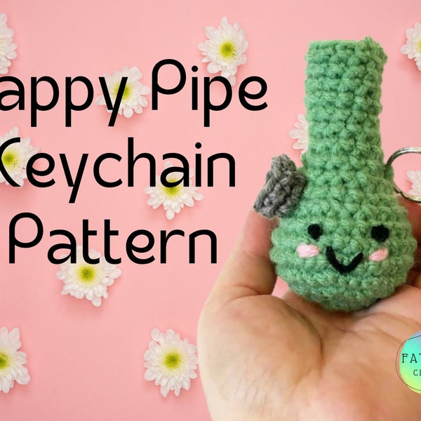 MOTIF : porte-clés Happy Pipe au crochet
