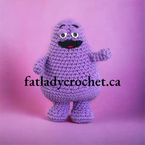 Grimace Crochet Pattern – McDonald's Character Amigurumi + bonus Mets Hat PDF