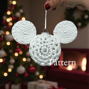 PATTERN: Crochet Merry Mickey Ornament