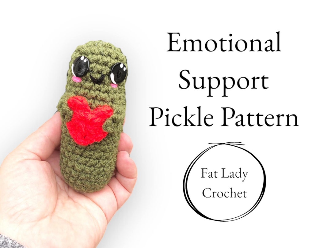 PATTERN Crochet Emotional Support Pickle Etsy