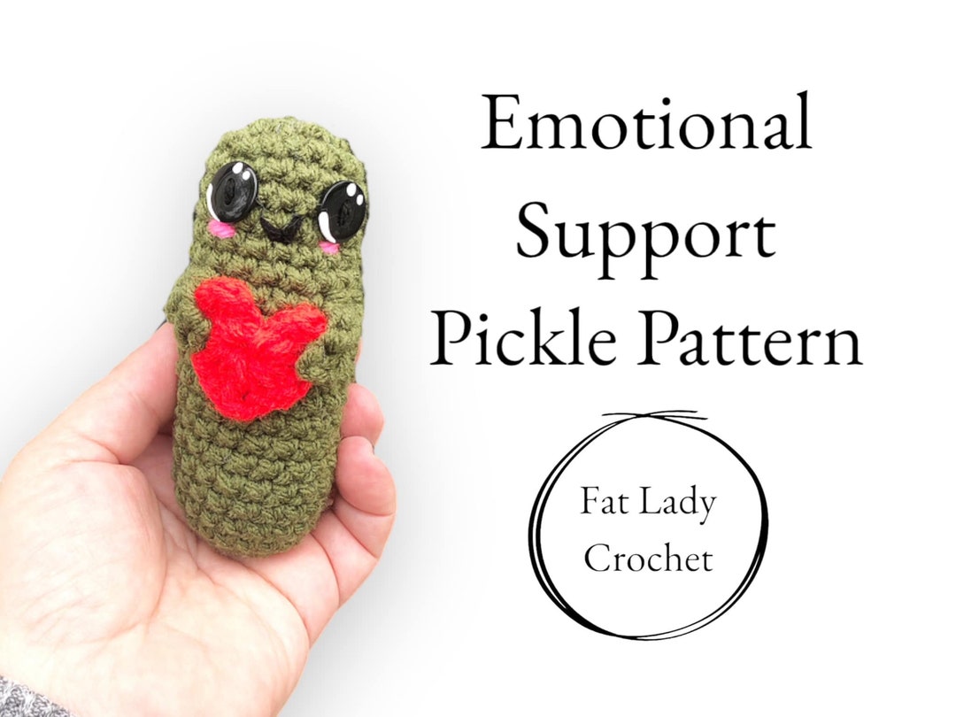 Adorable Emotional Support Pickle Crochet PATTERN With Gift Tags Instant  Download PDF 