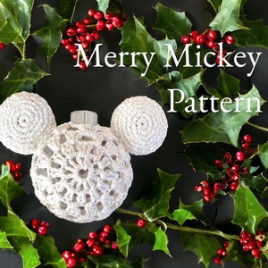 PATTERN: Crochet Merry Mickey Ornament