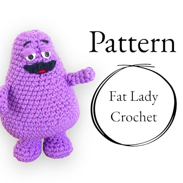 PATTERN: Crochet Grimace Purple Guy PDF