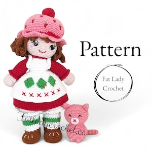 Strawberry Shortcake & Custard Cat Crochet Pattern