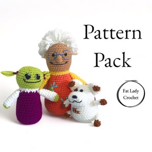 PATTERN Pack: Crochet Nanalan Mona, Russer and Nana PDF