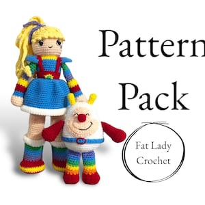 PATTERN PACK: Crochet Rainbow Brite and Twink Sprite PDF