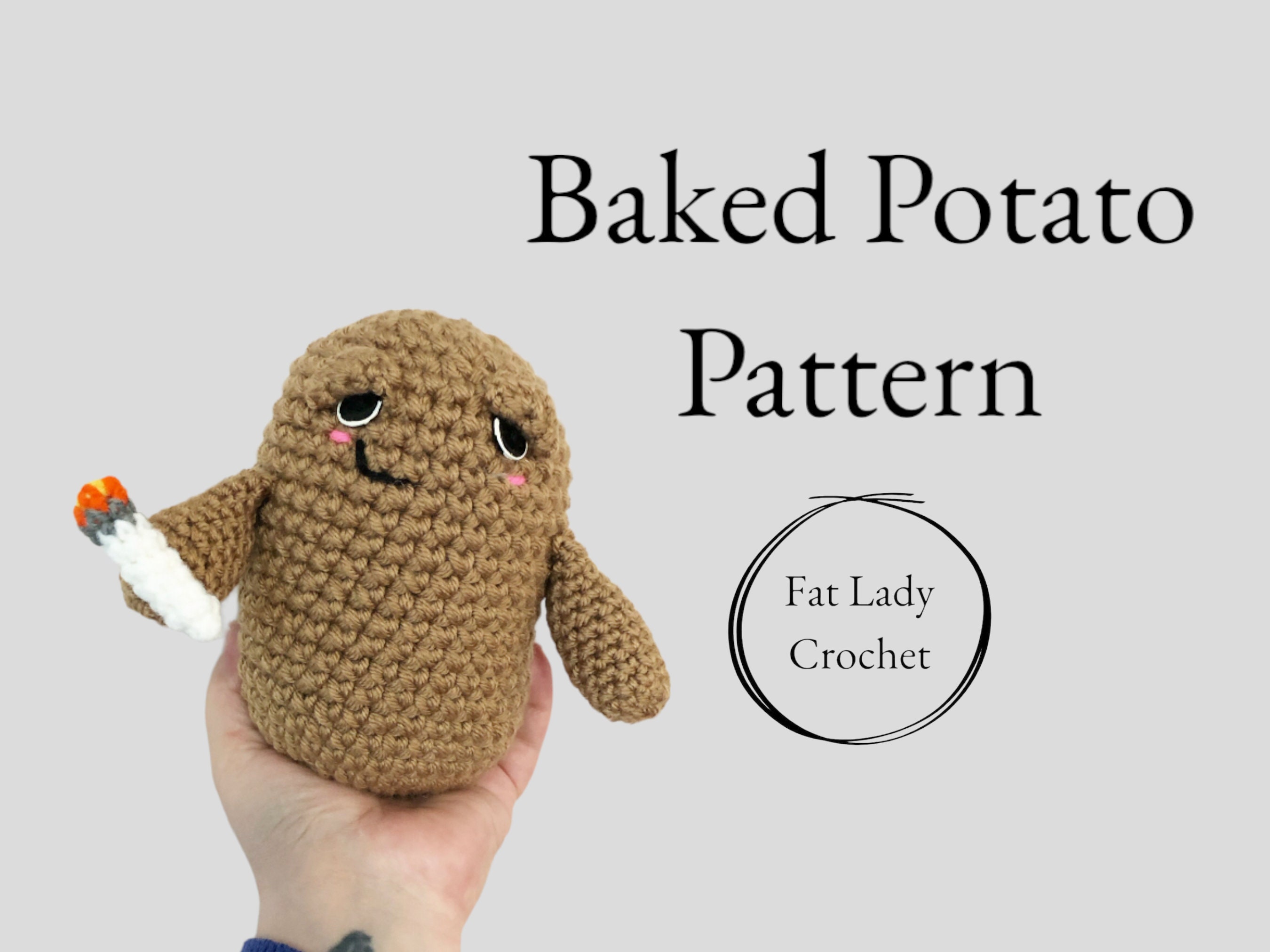 Crochet Positive Potato, Crocheted Potato, Birthday Gift,handmade Cute  Crochet Potato 