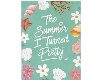 The Summer I Turned Pretty Blanket | TSITP |  Beachy Bookish Throw for Fans of Cousins Beach
