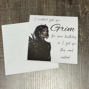 Funny Grim Birthday Card – Lightlark-Inspired Dark Fantasy Greeting