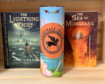 Camp Half-Blood Tumbler | Percy Jackson Inspired Fan Art Cup | CHB Aesthetic Gift for Demigod Readers