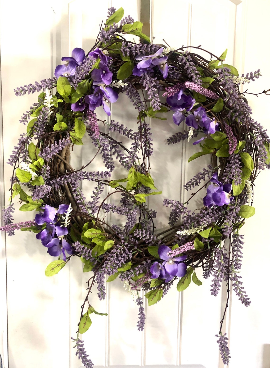 Lilac Wreath for front door Lilac Summer wreath Lilac Etsy