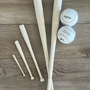 Mini Baseball Bats hand crafted USA, Smart Doll accessory, solid wood, American made and sourced, Waldorf Doll, wreath attachments 418 image 9