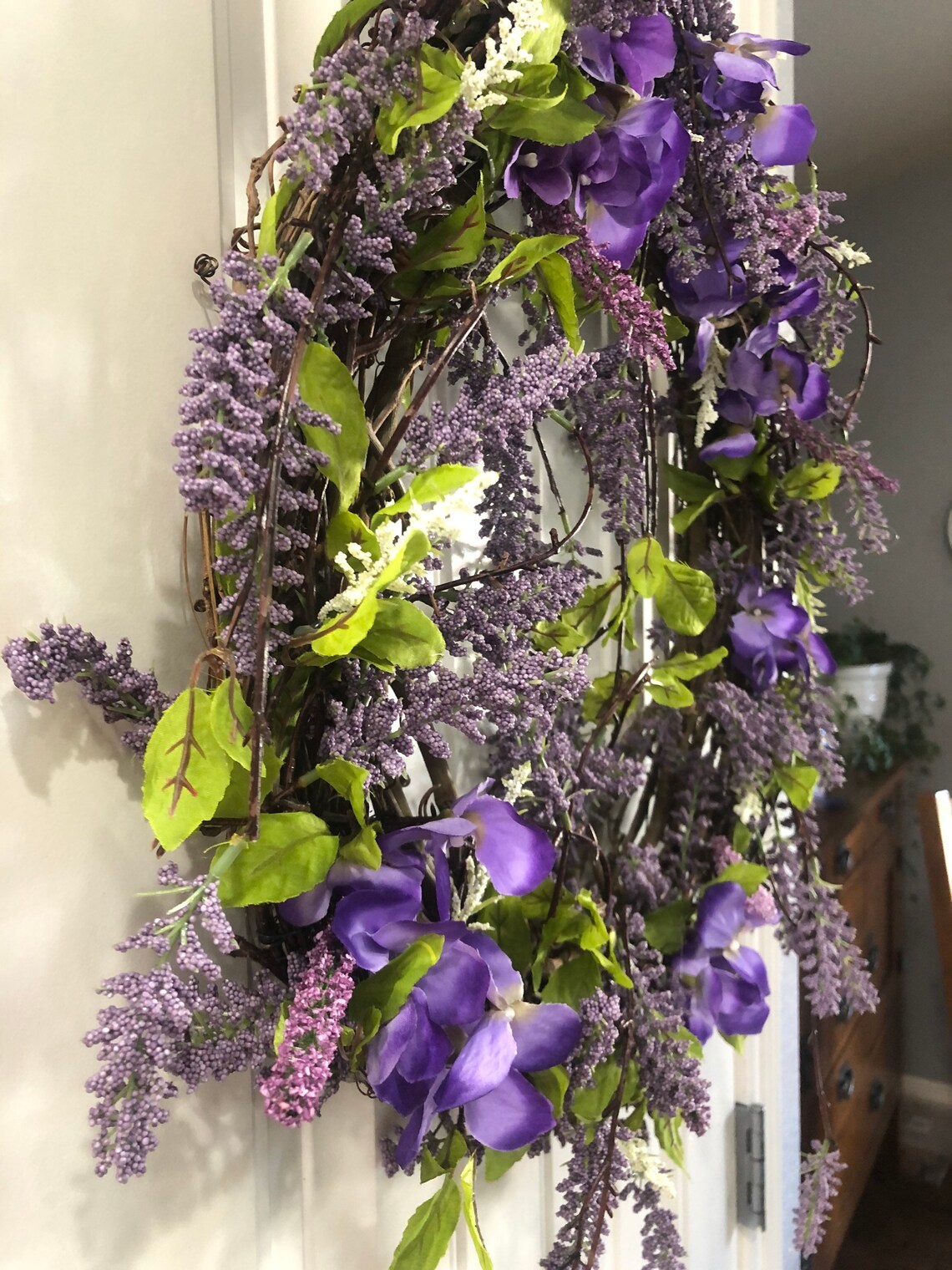 Lilac Wreath for front door Lilac Summer wreath Lilac Etsy