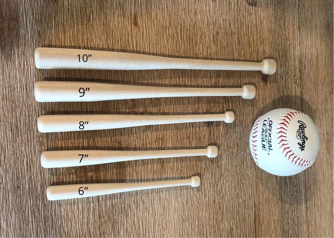 Mini Baseball Bats, 4 Bats, 5, 6, 7, 8, 9, 10 Baseball Bats, Solid Wood