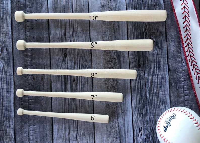 Mini Baseball Bats hand crafted USA, Smart Doll accessory, solid wood, American made and sourced, Waldorf Doll, wreath attachments 418 image 10