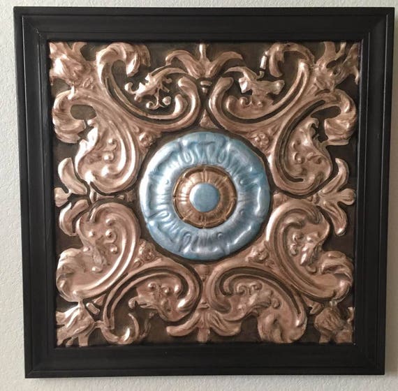 Große Zinn Deckenfliese Vintage-Design Zinn Deckenfliese | Etsy