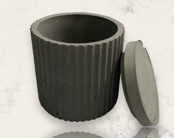 Handmade Concrete Storage Jar