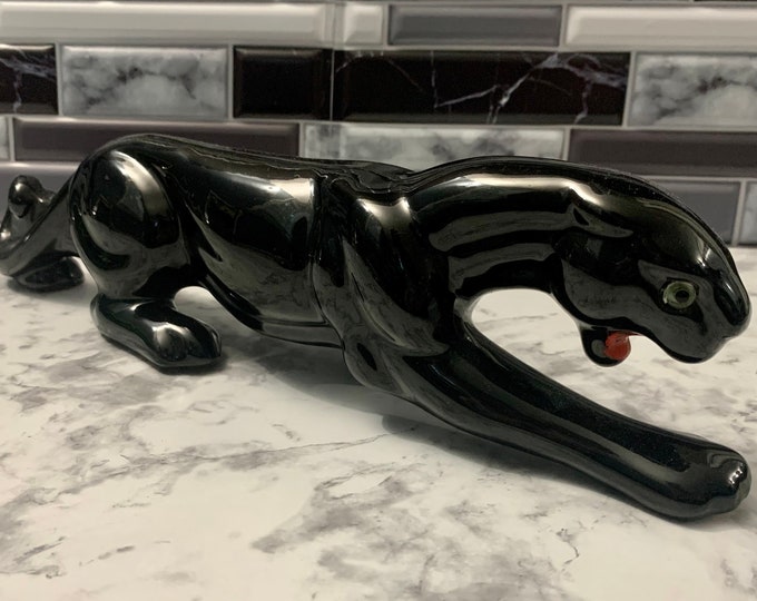 Vintage Panther Statue Majestic Retro Home Decor Etsy