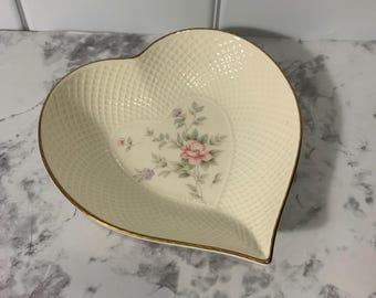 Mikasa Floral Heart Shaped Trinket Tray