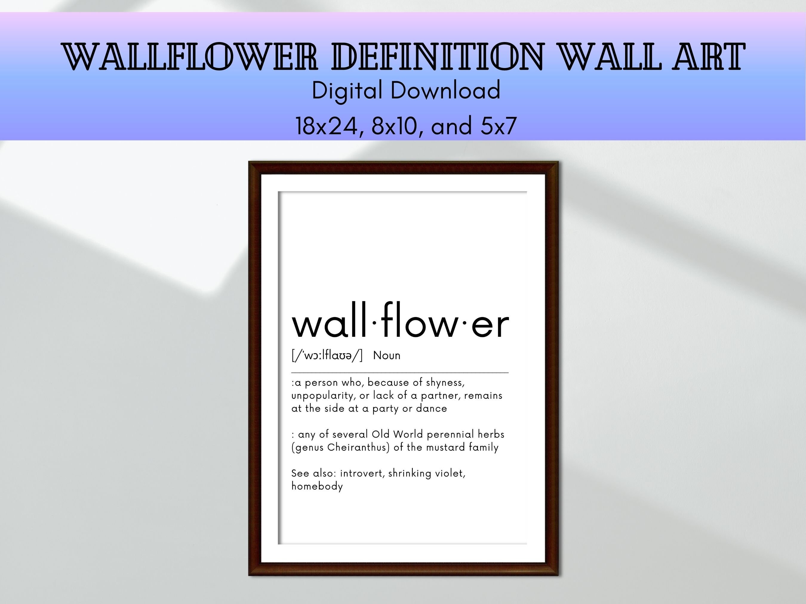 Wallflower Definition
