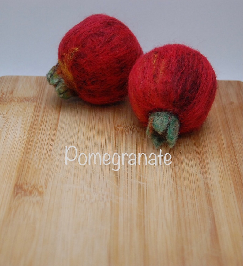 Artichokes, figs, pomegranates for decoration, felted fruits for decoration, Fruits for table decoration image 9