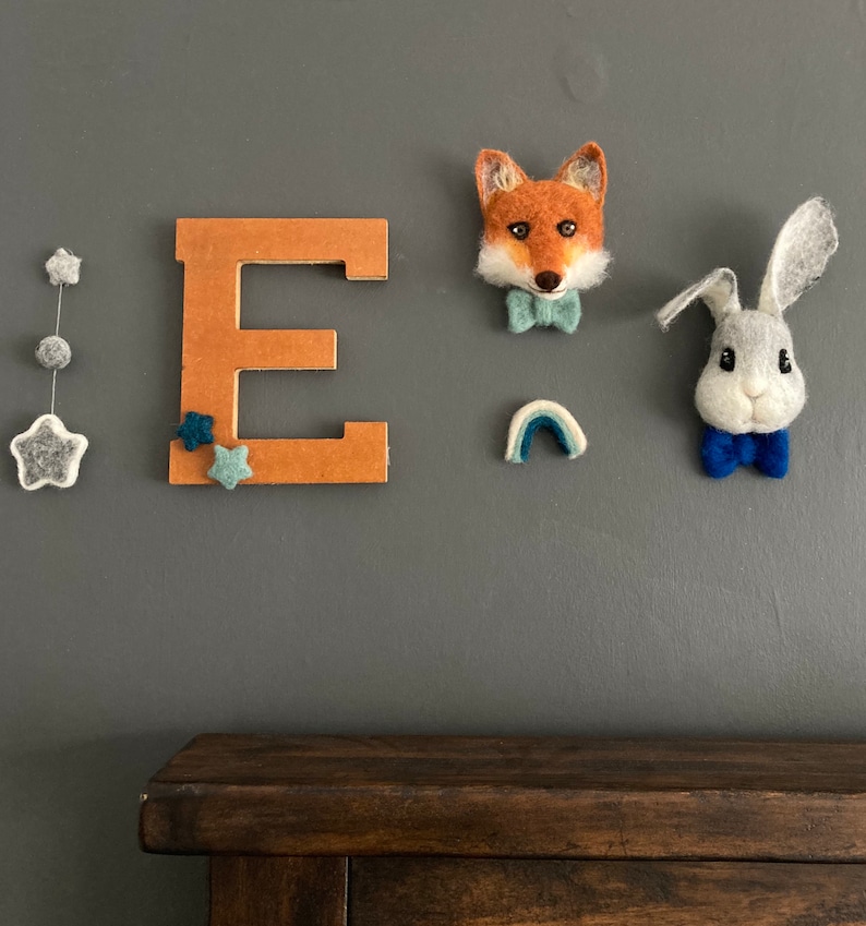 Woodland Animals Decoration Fox Wall Hanging Decor Raccoon Etsy UK