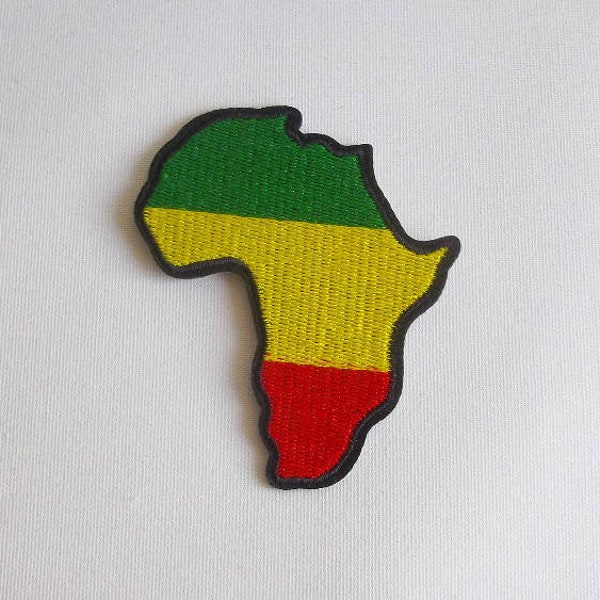 Patch afrique, Patch drapeau africain, Écusson Afrique, Patch thermocollant continent africain